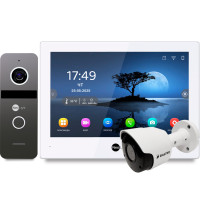 8" Комплект відеодомофона NeoLight ALPHA Hybrid HD Kit Graphite + Bullet