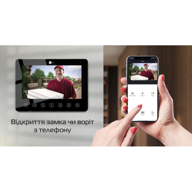 7" Відеодомофон NeoLight KAPPA+ HD WF Black 7" Відеодомофон NeoLight KAPPA+ HD WF Black